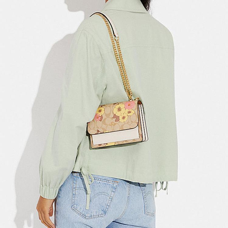 New COACH Klare Cow Leather Shoulder Bag Crossbody Bag Small Size Women's Khaki CH255-IMOT4