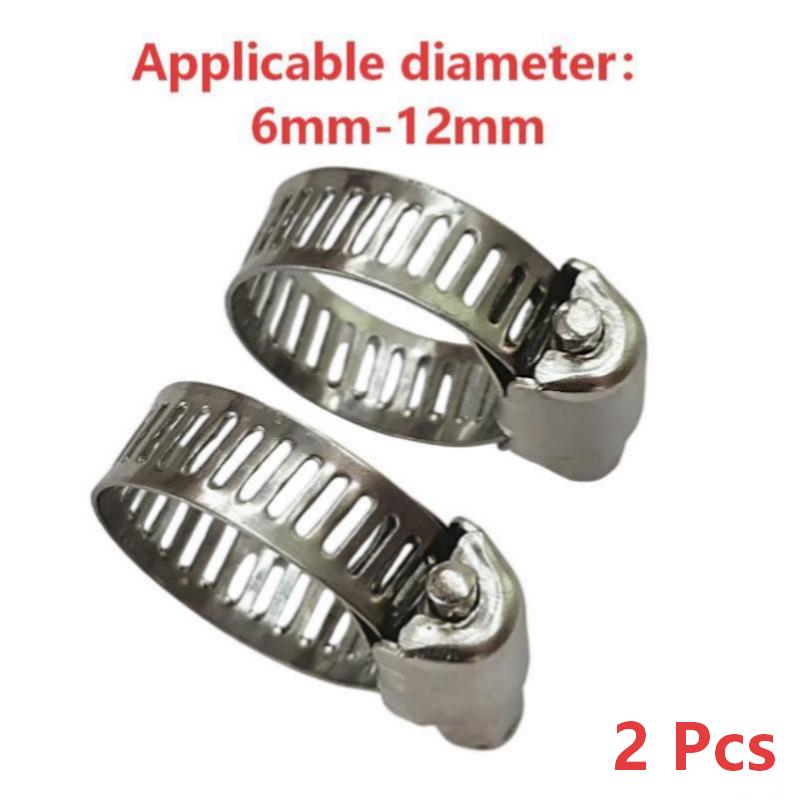 Stainless Steel Hose Clamps 10Pcs Durable Rust Resistant Adjustable Clips for Garden Hose Plumbing Pipeline Fixing DIY Projects