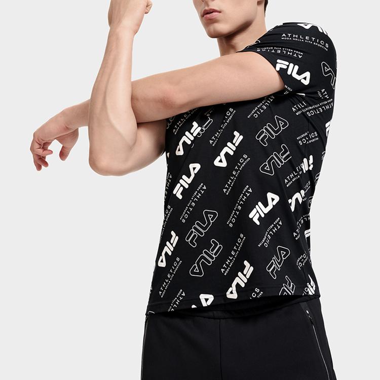 Fila T Shirts Men's All Over Print Crew Neck Moderate Straight Fit A11M311103F-ZA