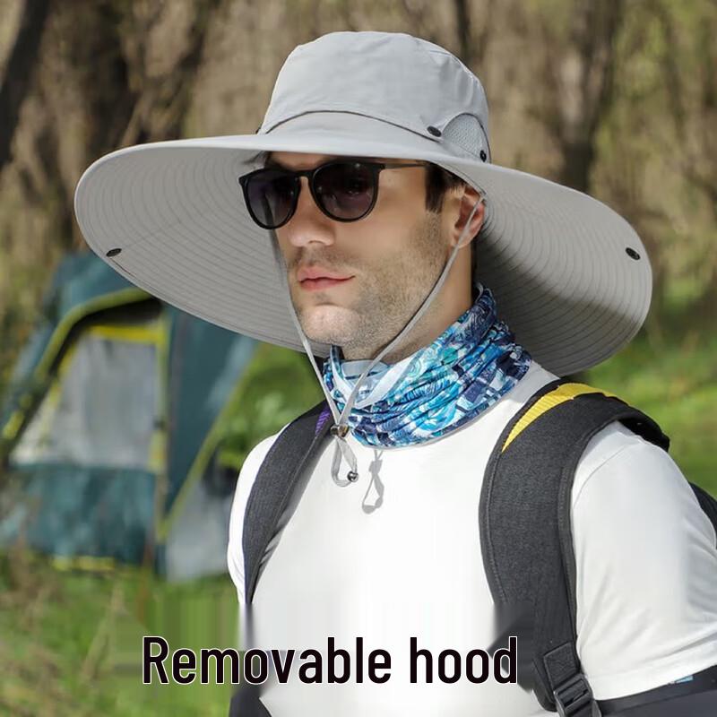 Quyoubang Extra-Large Brim Detachable Sun Hat