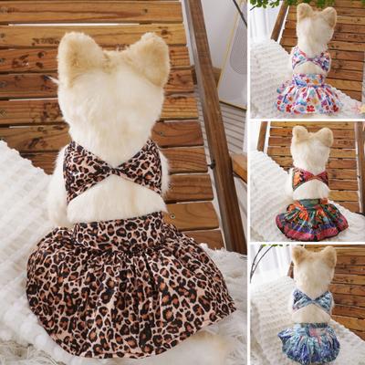 1 juego de bikini suave y exquisito para mascotas, con cinta adicional y patrón brillante, cierre de color que no se decolora, transpirable y con estampado para mascotas