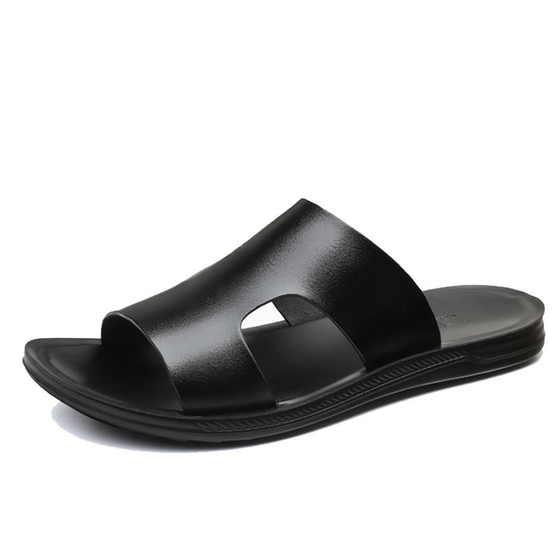 

Модные летние мужские сандалии из натуральной кожи для отдыха на пляже, высококачественные нескользящие дышащие сандалии, мужские сандалии 10