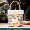 Christmas Apple Flannel Drawstring Gift Bag with Bowknot for Children's Candy