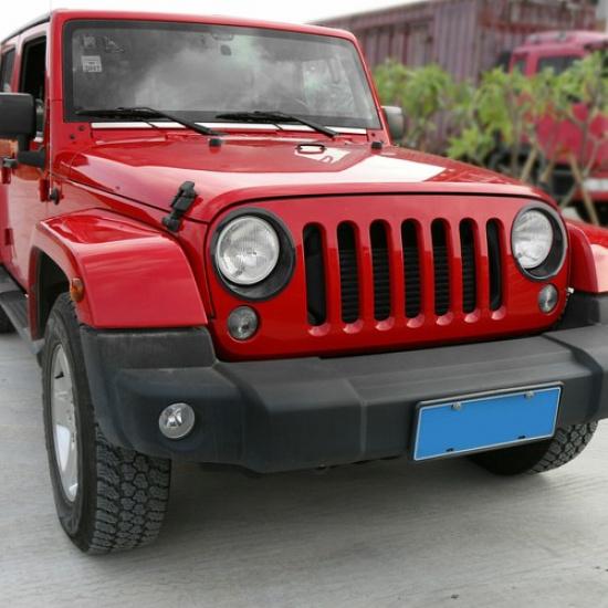 Headlight Lamp Cover Trim Bezels for Jeep Wrangler JK 2007-17 Black Accessories