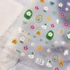 5D Embossed Birthday Nail Art Stickers: 3D Letters, Bows & Cartoons DIY.