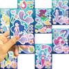 81624Pcs Cute Mermaid Princess Puzzle Stickers Make A Face Children Diy Toys Assemble Sticker Party Favor Gifts