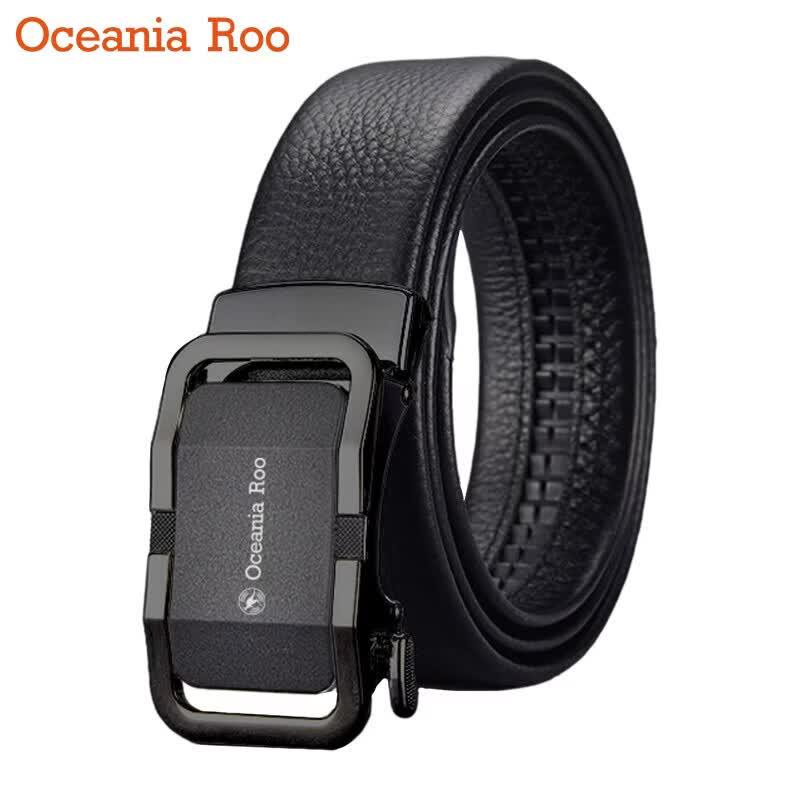 OCEANIA ROO Men s Casual Automatic Buckle Leather Belt