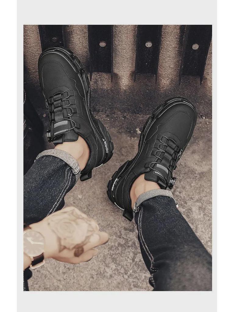 Men's 2025 Spring Slip-On Low-Top Waterproof Casual Sports Shoes with Rotating Button