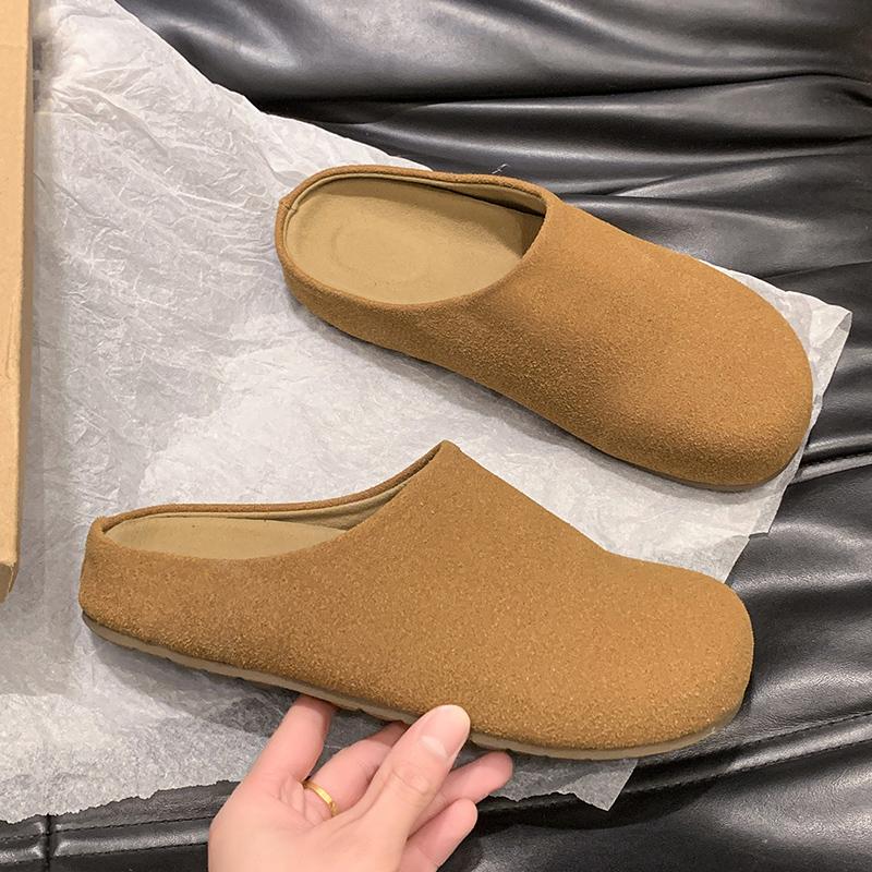 Женские клоги Обувь для женщин 2026 Высококачественные шлепанцы на пробковой подошве Женские тапочки Осень Конфетные цвета Повседневные тапочки Обувь Женская 35 коричневый