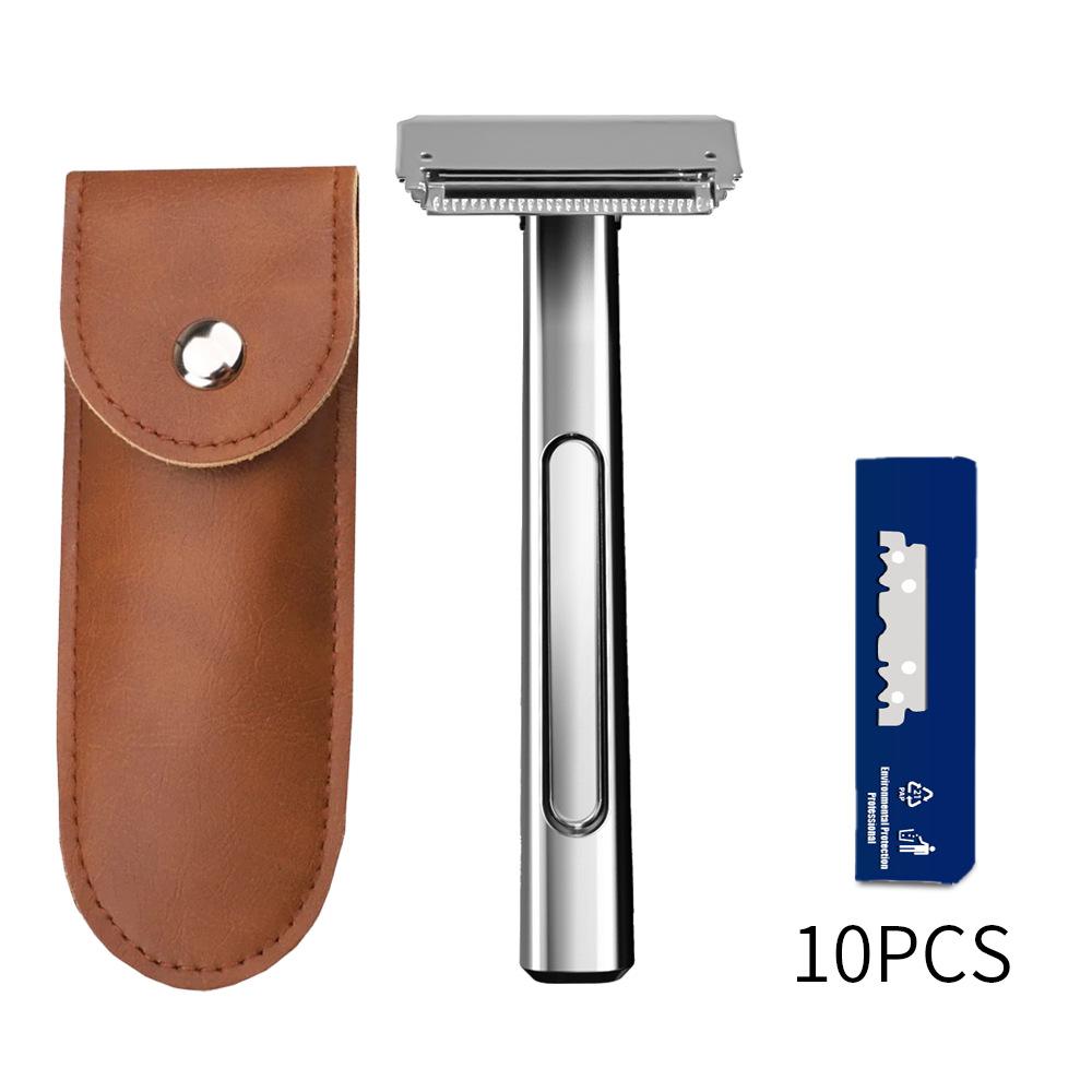 Durable And Safe Jokmae Suspended Blade Thickness Chrome Double-Edged Safety Razor Half Blade Shaver Box For Male Metal Handle Shaving Razor