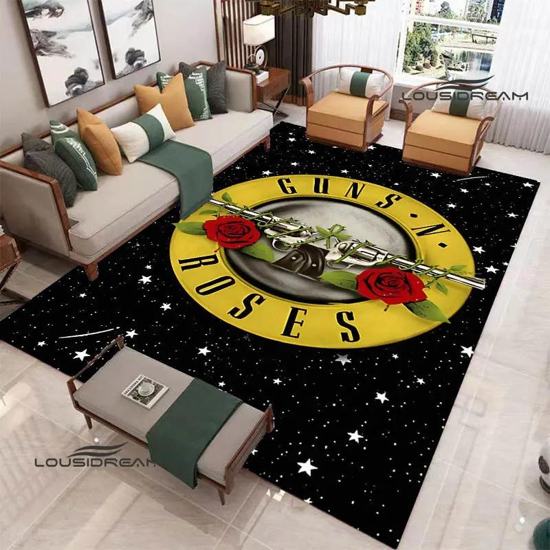 Guns n'roses band retro print carpet fashion home decoration non -slip carpet photography propsmal area rug birthday gift