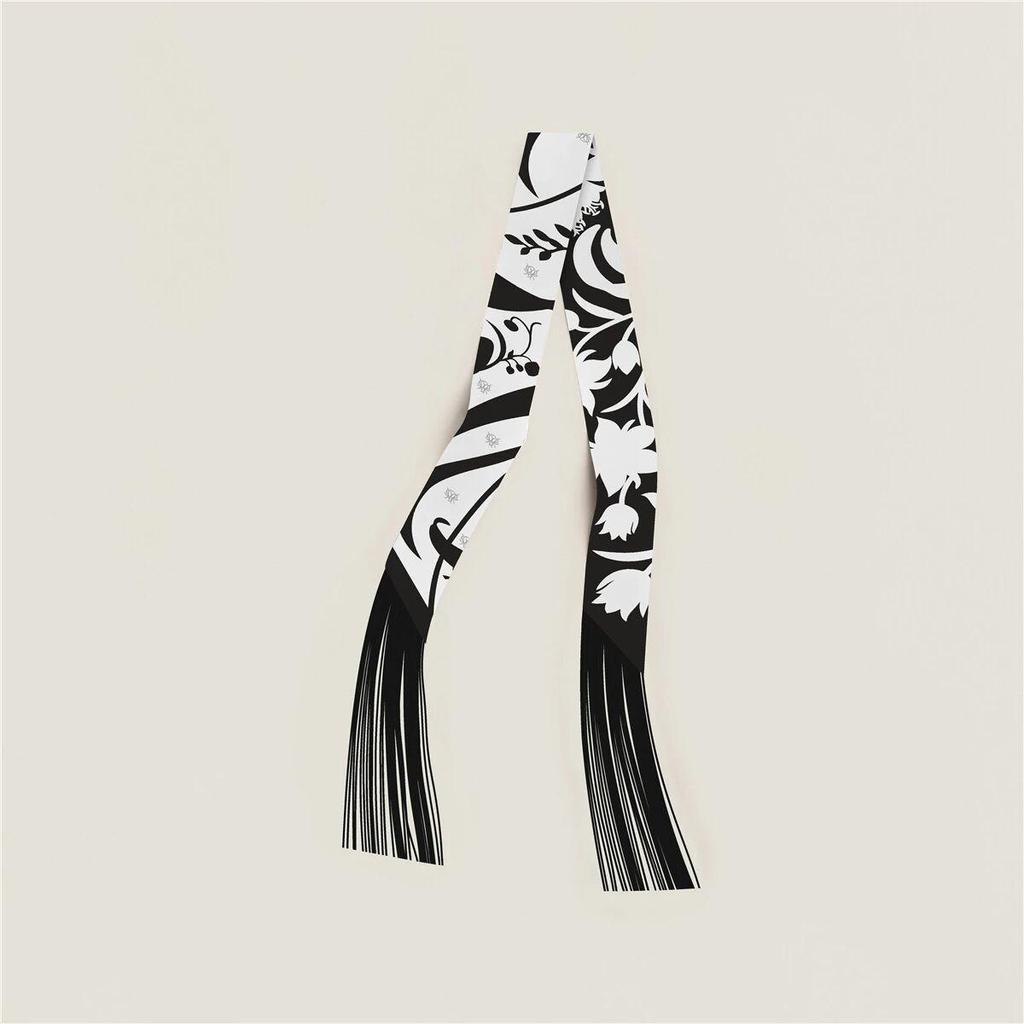 Dámská keprová hedvábná stuha v korejském stylu: Všestranný doplněk ke šále a tašce