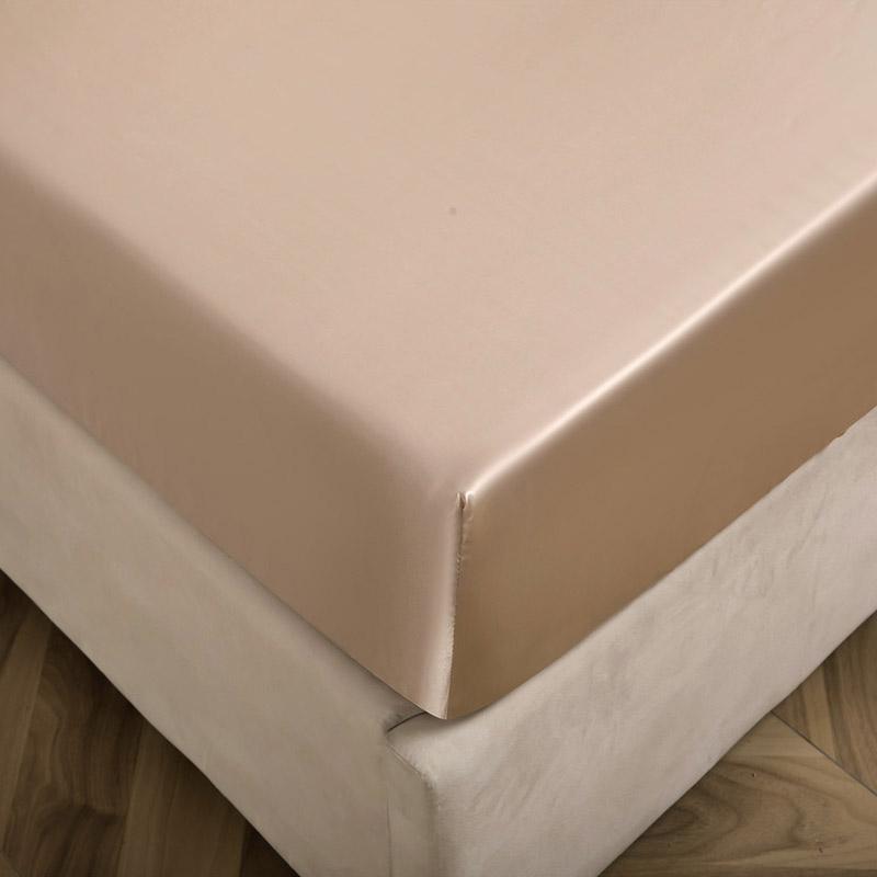 Satin Fitted Sheet Queen Deep Pocket Single  Mattress Cover Breathable Soft Comfortable Bed Set Sheet NO Pillowcase 90  160x200