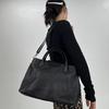 Ladies' Fashionable Solid Color Leather Tote Bag, Large Capacity Retro High-end Commuting Shoulder Bag