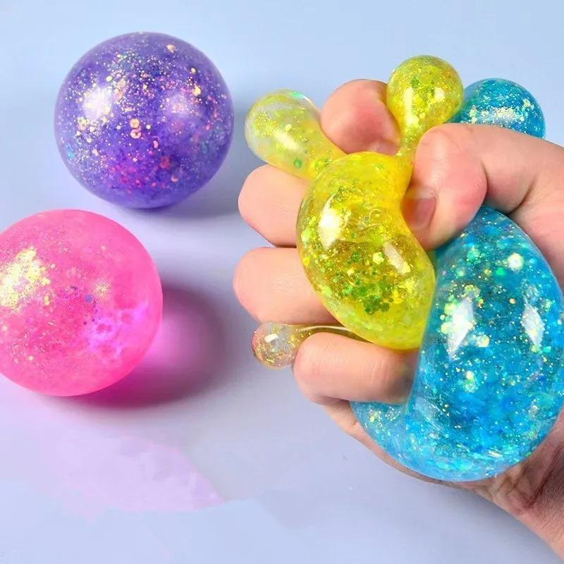 Slow Rising Maltose Colorful Aurora Fidget Squishes Slow Rebound Squishy Stress Ball Soft Venting Stress Ball Squishy Toys