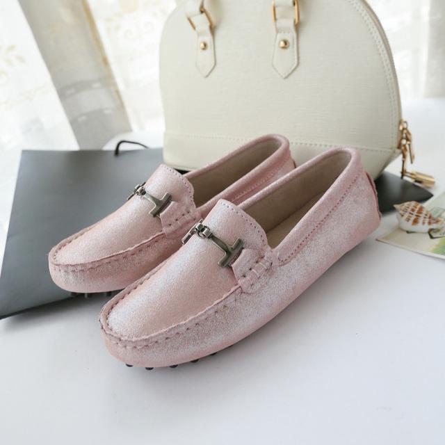 Fashion Design Women Shoes Soft Moccasins Loafers 100 %Genuine Leather Women Flat Shoes Casual Flats Lady Driving Shoes