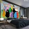 Custom Name,Barbapapa Wall tapestry, aesthetic printed fabric blanket, suitable for bedroom, living room, and home decor.