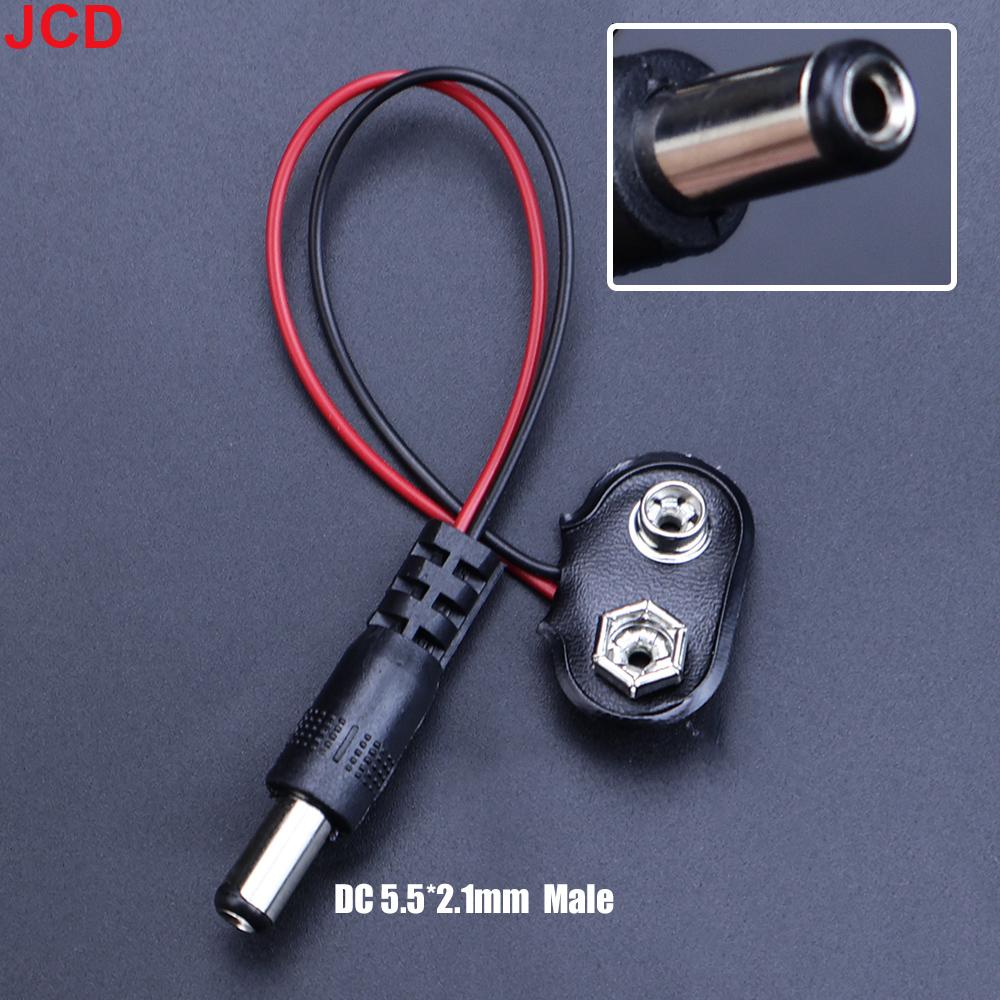 5pc 9V Battery Connector Power Clips DC Jack Male Female Alligator Snap Adapter Wire Holder Cable 9 Volt Lead Socket Plug Barrel