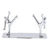 2Pcs Metal Book Ends Unique Men Design Simple Fashionable Decorative Bookends for Home Office Bar