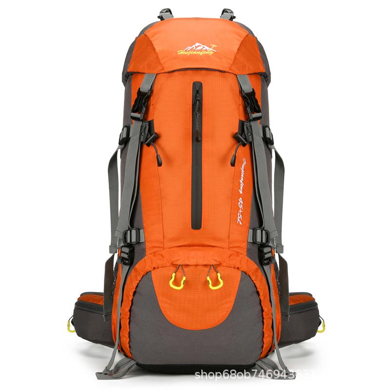 

New Large Capacity Water-Repellent Scratch-Resistant Outdoor Hiking Backpack 50L помаранчевий