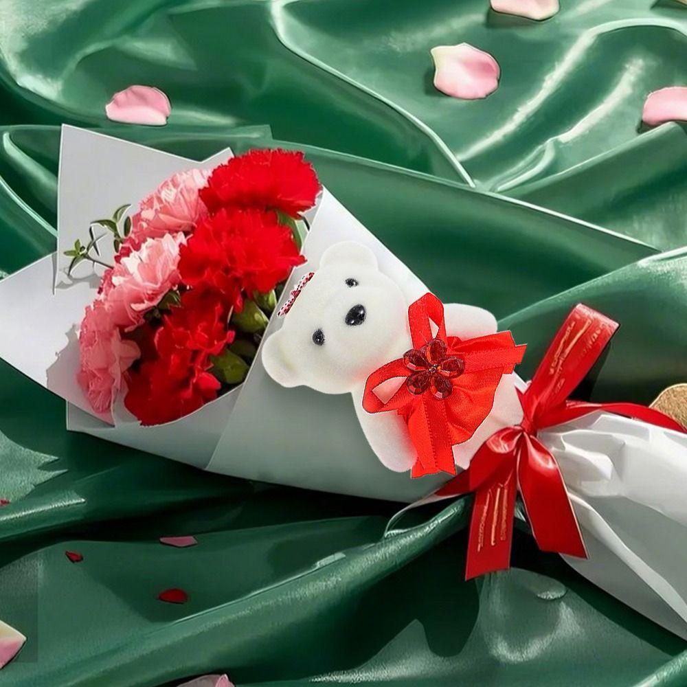 10Pcs/Set DIY Bouquet Decoration Bear Doll Cartoon Bear Doll Bouquet Decoration  Birthday