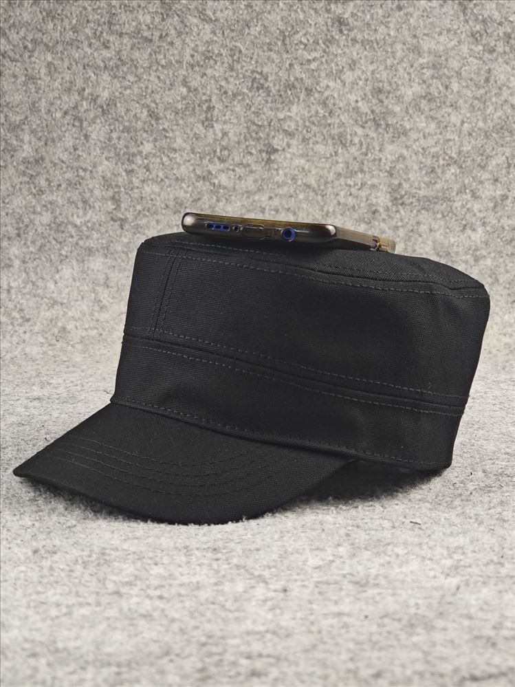 Height and Deepen Flat Top Hat Casual Style Simple Light Board Deep Version Men's Hat Showing Face Small Men's Straight Hat