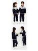 Custom Logo Baseball Jacket & Cuffed Joggers Set for Kindergarten Students - Spring & Autumn Uniform