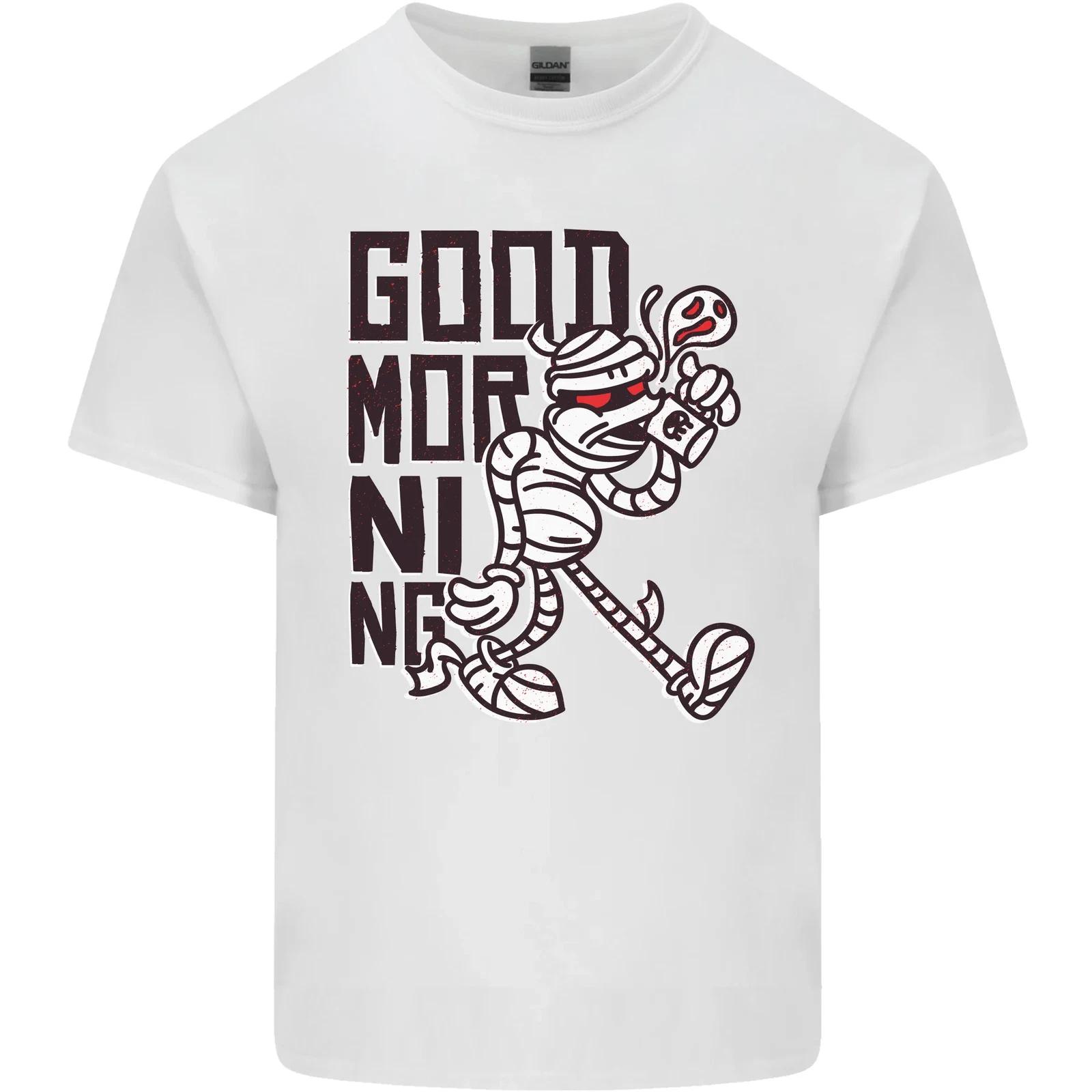 Good Morning Mummy Coffee Halloween Kids T-Shirt Childrens XL