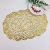 European-style household bronzing hollow placemat hotel high-end light luxury western dining mat floral thermal insulation mat