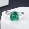 Women's Square Single and Green Fashion Jewelry for Everyday Wear, Size 8