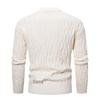2025 Men's Plus Size Round Neck Jacquard Knit Sweater - Autumn/Winter Fashion