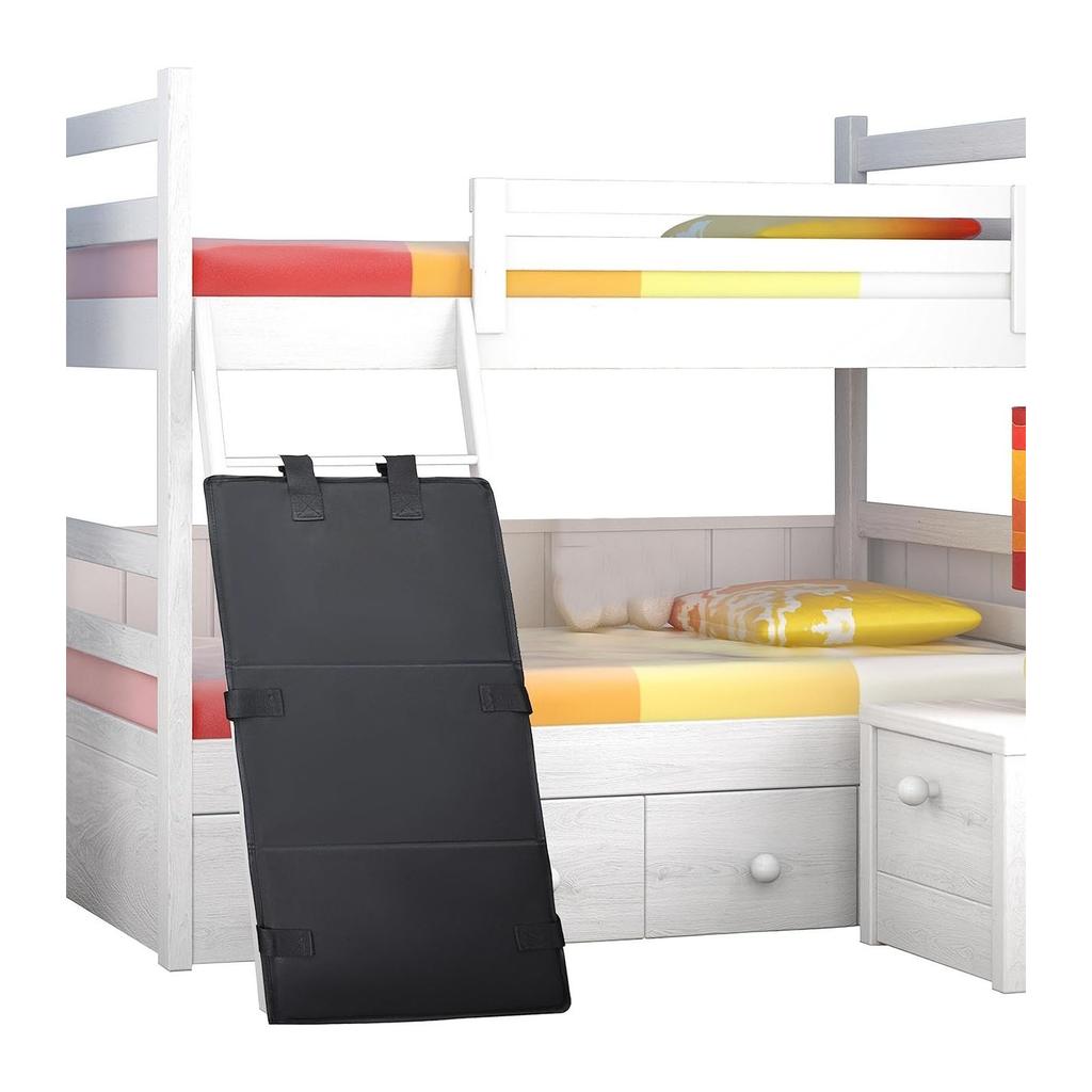 Bunk Bed Ladder Cover Oxford Cloth Climbing Barrier Prevent Kids From Climbing Ladders Bunk Bed Ladder Pad Lock Guard Black