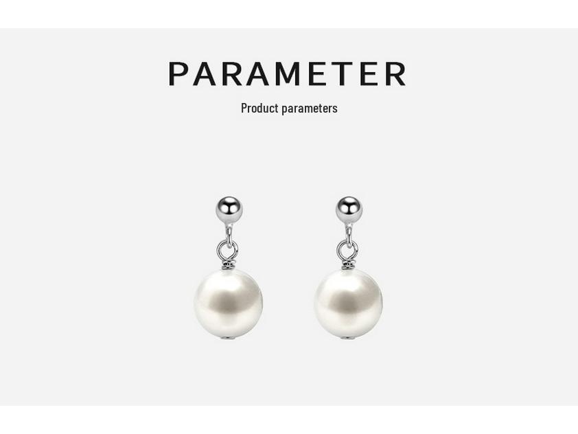 Exquisite Korean Style 999 Pure Silver Pearl Dangle Earrings for Women - Niche Design, High-End Ear Jewelry