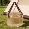 20L/30L Capacity Outdoor Folding Bucket PVC For Campers Hiker Fishermen Convenient Carry Handle