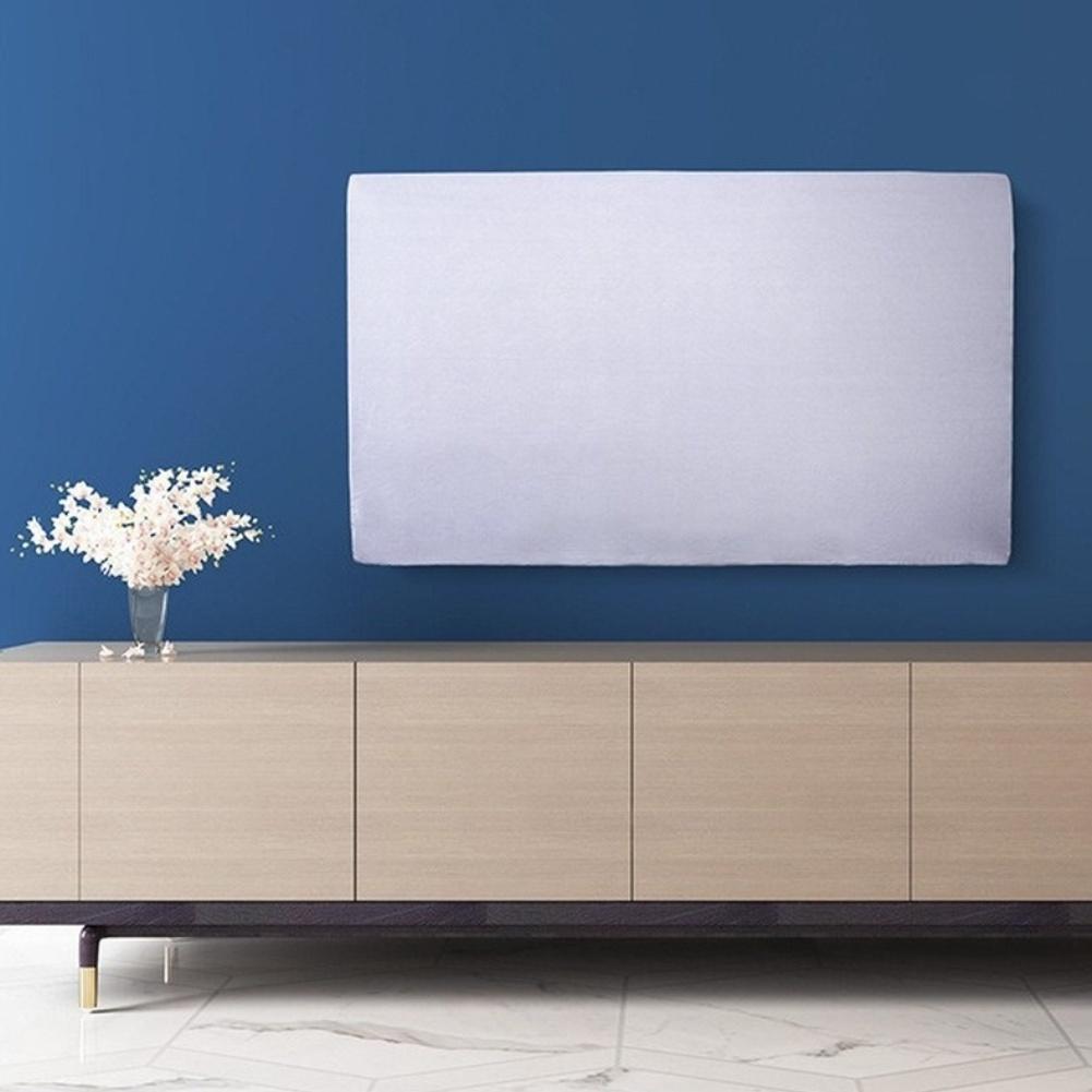Indoor 43'' 49'' 55'' 65'' TV Cover Television Dust Cover Screen Protector TV Screen Dust Protection Soft Elastic Fabric Black