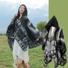 New Fashion Autumn Winter Retro Boho Plaid Print Scarf Women Layers Poncho Warm Scarve Capa Para Mujer Pashmina Cloak Wrap Shawl