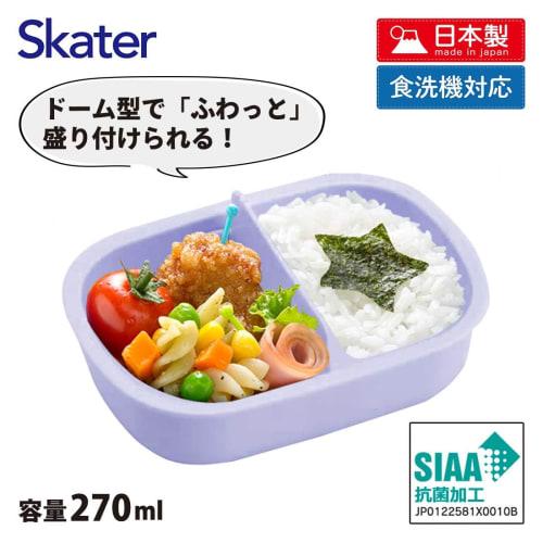 Skater Children's Lunch Box, Small Size, 1 Tier, 270ml, Fluffy Dome-Shaped Kids Lunch, Antibacterial Treatment, Made in Japan, Sanrio Kuromi Ushiro Sh