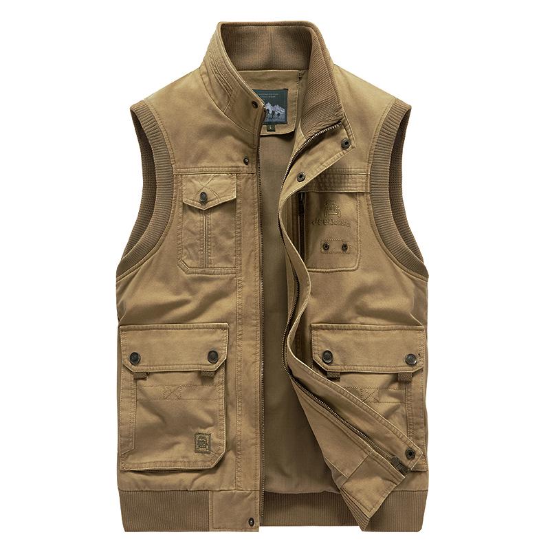 Gidenpu Men's Multi-Pocket Outdoor Vest – Sleeveless Jacket for Photography, Fishing, and Casual Wear. Suitable for Spring, Summer, and Autumn.