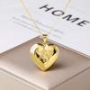12 Zodiac Signs  Openable Photo Frame Heart Locket Necklace for Women Gold Plated Astrology Horoscope Photo Pendant Jewelry Gift