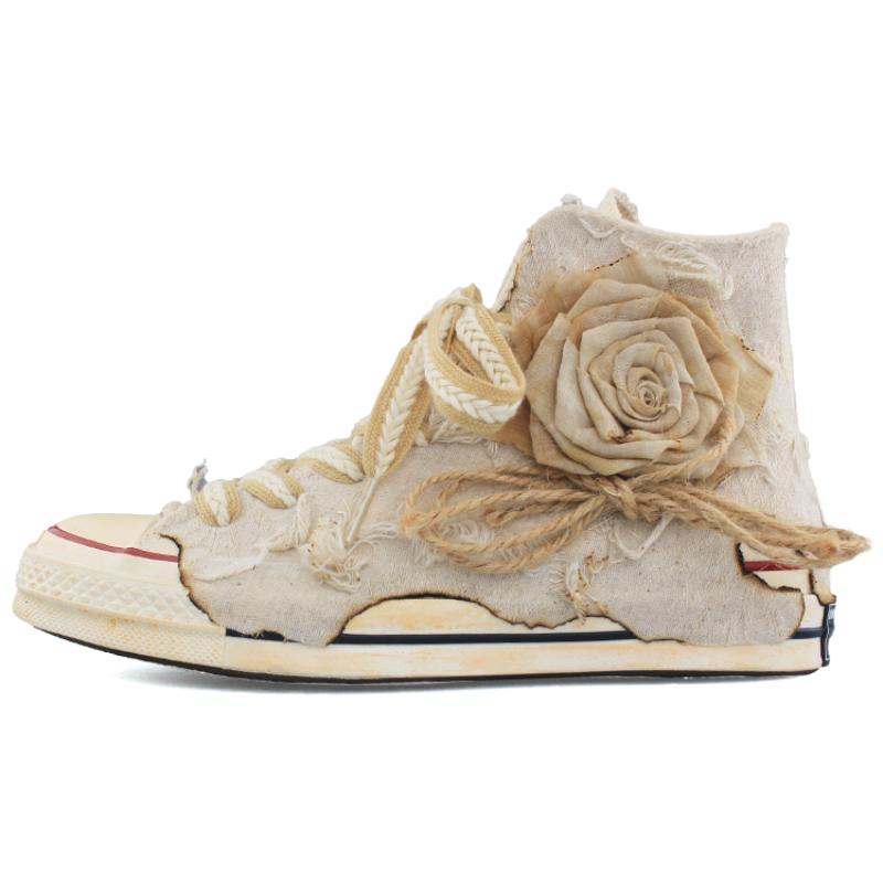 Converse 1970s All Star Chuck Hi Wear-Resistant Slip-Resistant High-Top Canvas Shoes Unisex Ecru