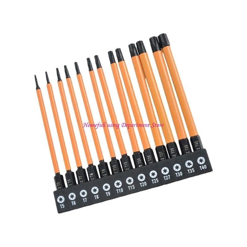 13Pcs Impact Head Allen Wrenches Drill Bit Set Steel Bit Set Screwdriver