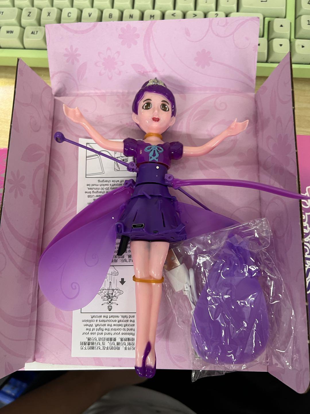 

Нові електричні інфрачервоні сенсорні літаючі іграшки для дітей хлопчиків Літаючий вертоліт безпілотний дрон з вогнями Різдвяний подарунок One Size фіолетовий