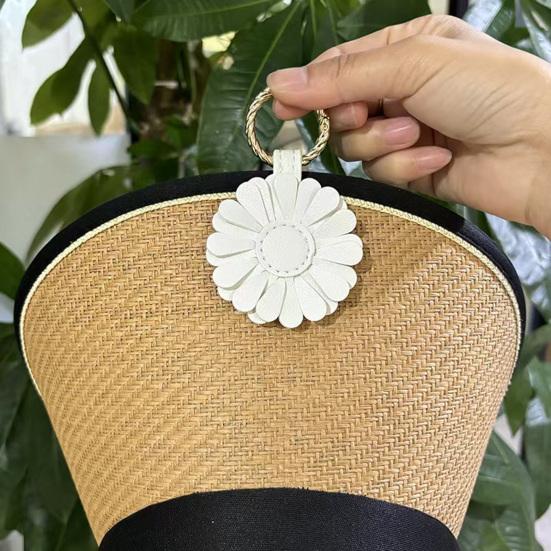 Yousheng Flower Magnetic Hat Clip Hands-Free Bag Backpack Handbag Luggage Hanging Faux Leather Cap Holder Vacation Traveling Essentials