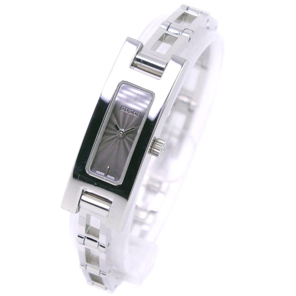 Gucci Watches 3900L grayDial Stainless Steel Quartz Analog Display Women Used