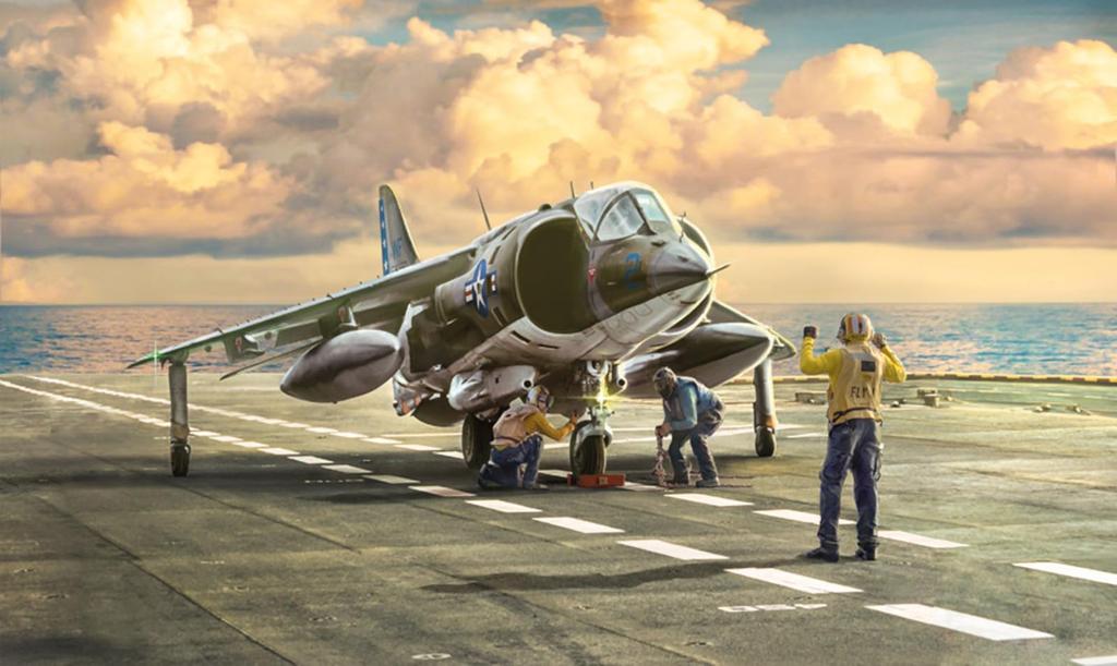 Platz Italeri 1/72 Scale American Fighter AV-8A Harrier Plastic Model Kit IT1410 (Airplane)
