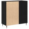 Vinyl Record Cabinet Black Oak Effect 85 x 38 x 89 cm