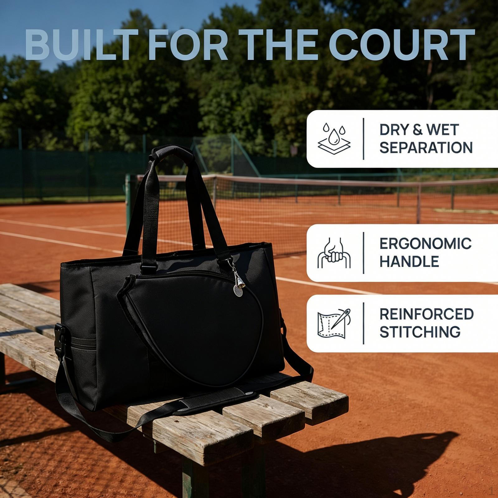 

Badminton And Women, Tote Bag for Outdoor Activities, , Transport чёрный