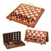 2-In-1 Magnetic Chess Game Wooden Foldable Chess Board Pieces Storage Box Portable Kids Adults Classic Strategy