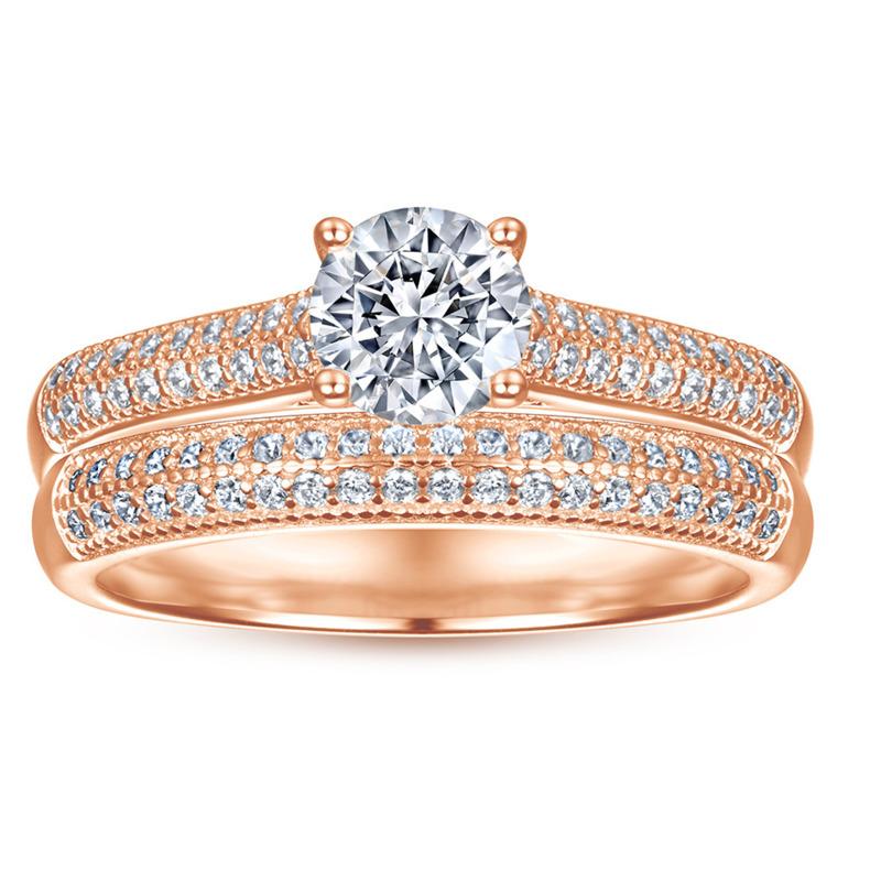 Bague Ringen Real 0.8 Ct D Color Moissanite Engagement Rings For Women S925 Sterling Silver Wedding Bands Jewelry With Certificate