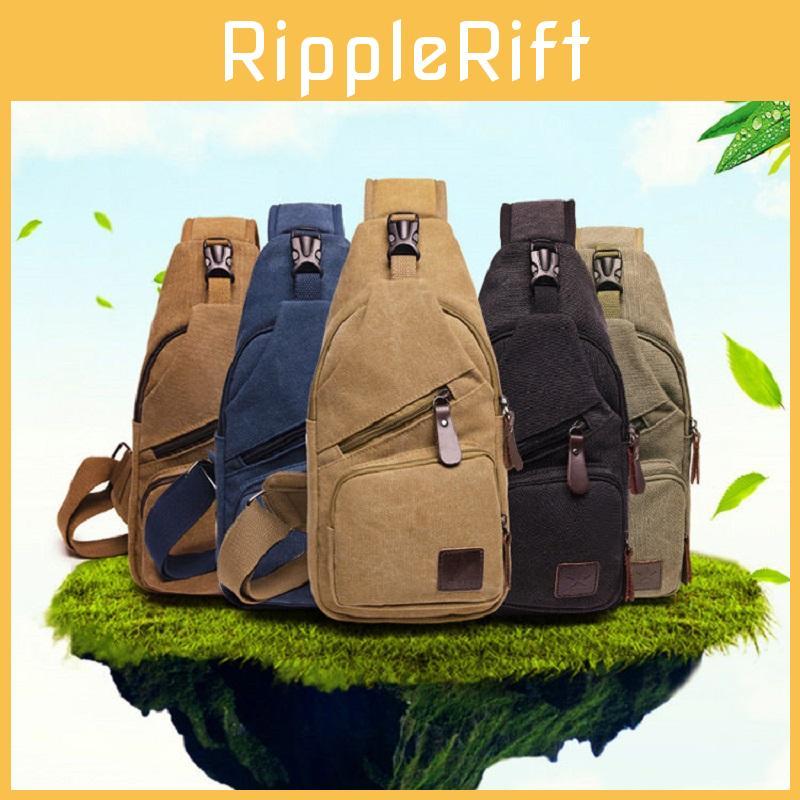 Backpack Shoulder Mens Chest Satchel Canvas Crossbody Satchel Pouch Fashion Man
